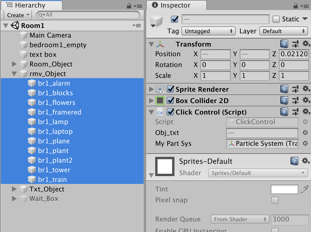 Hiding Game Objects In Unity's Hierarchy 